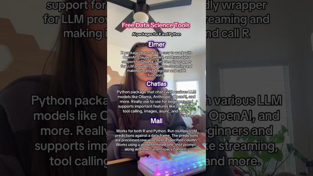 Free AI packages for R and Python #pythoncontent